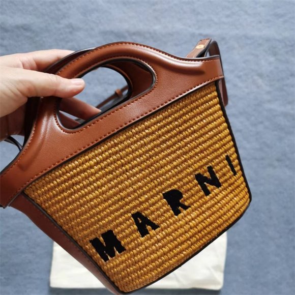 Handbags - Marni Straw Tote Bag